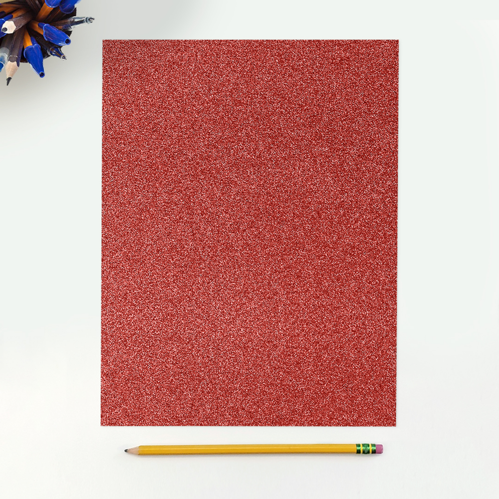 Holiday Red Sparkle 110lb 8 1/2 x 11 Cardstock