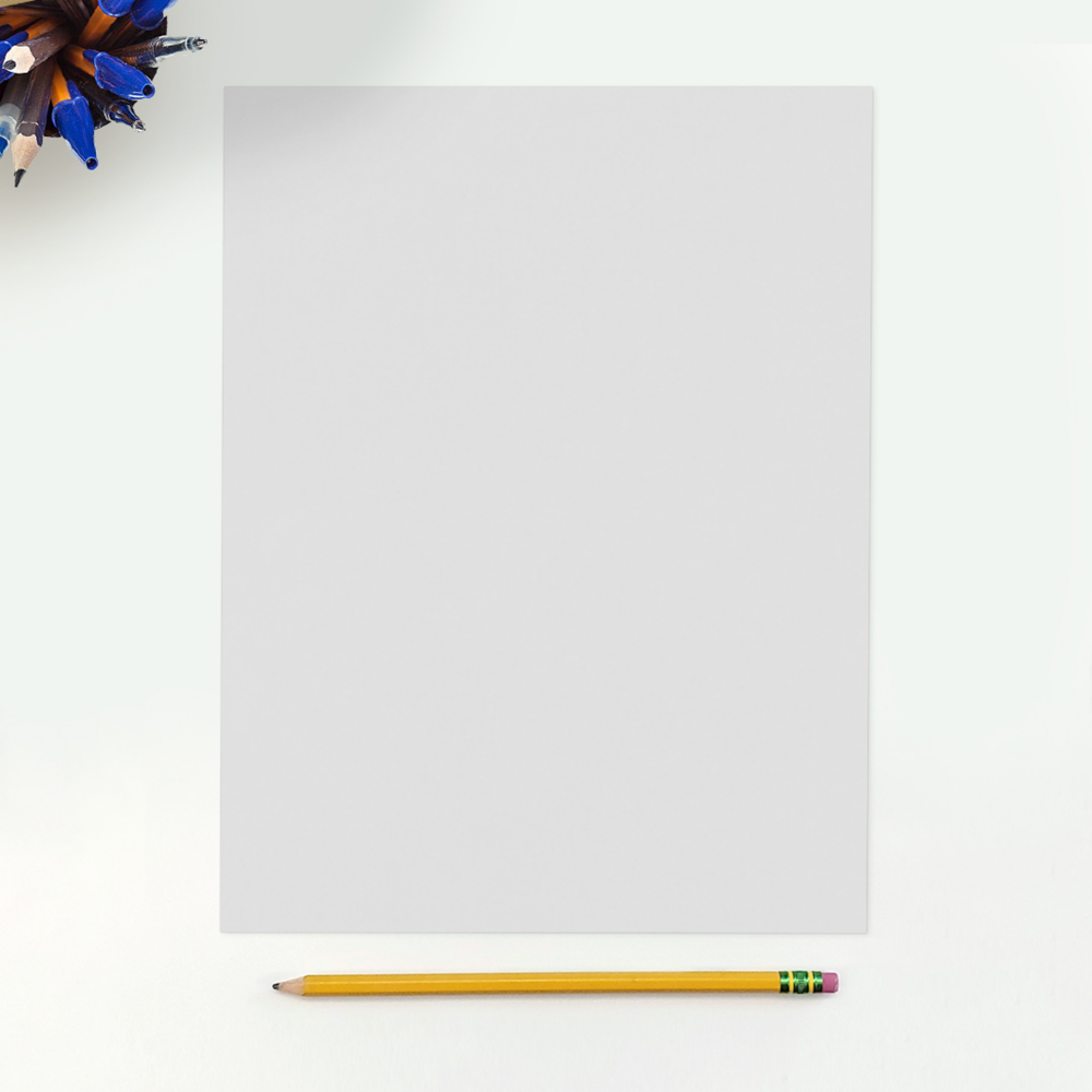 Pastel Gray Cotton 92lb 8 1/2 x 11 Cardstock