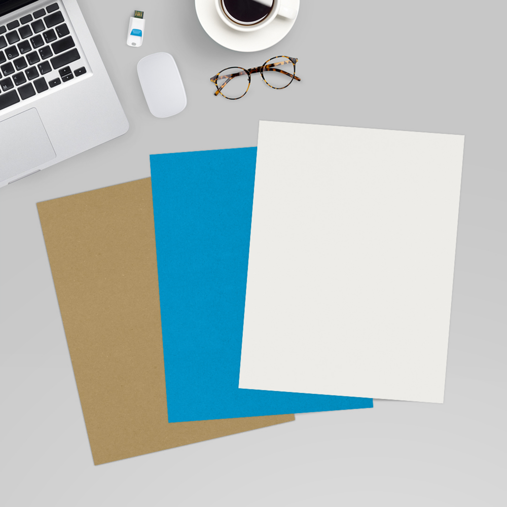 Natural White 100% Cotton 92lb 8 1/2 x 11 Cardstock
