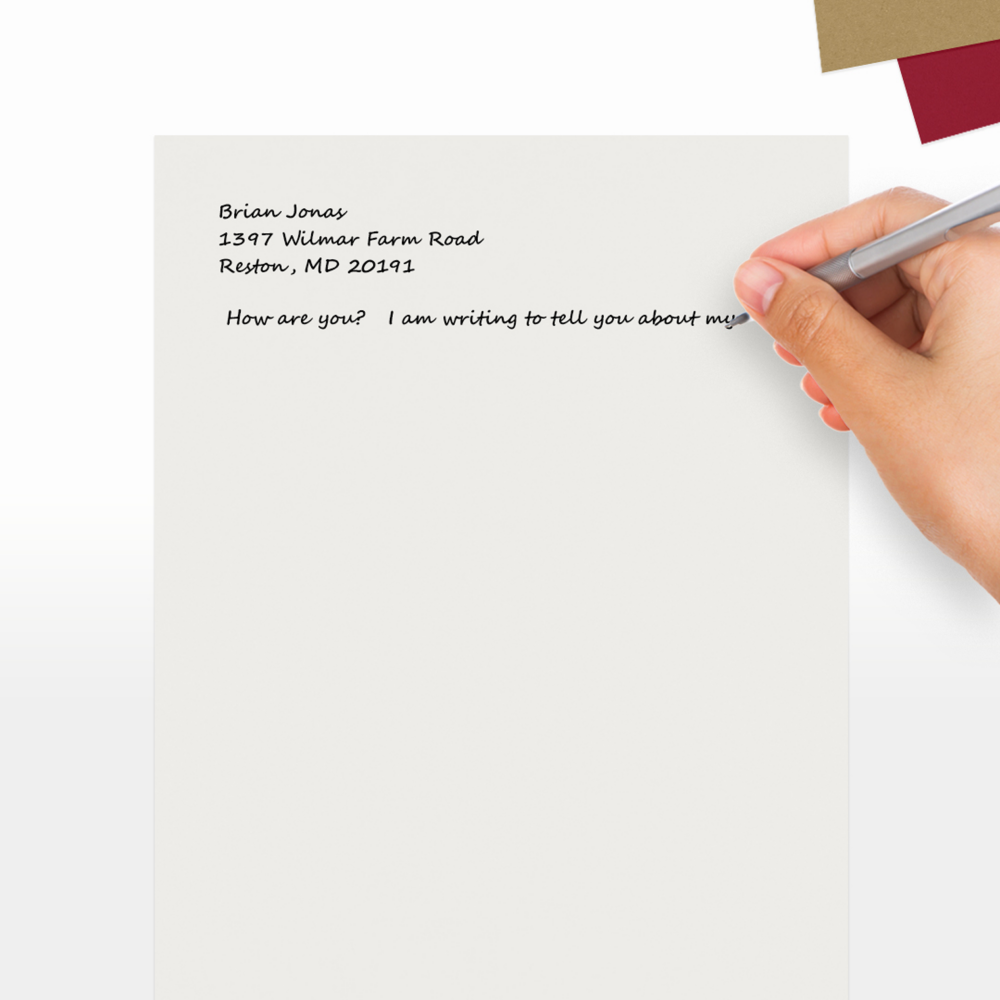 Natural White 100% Cotton 92lb 8 1/2 x 11 Cardstock