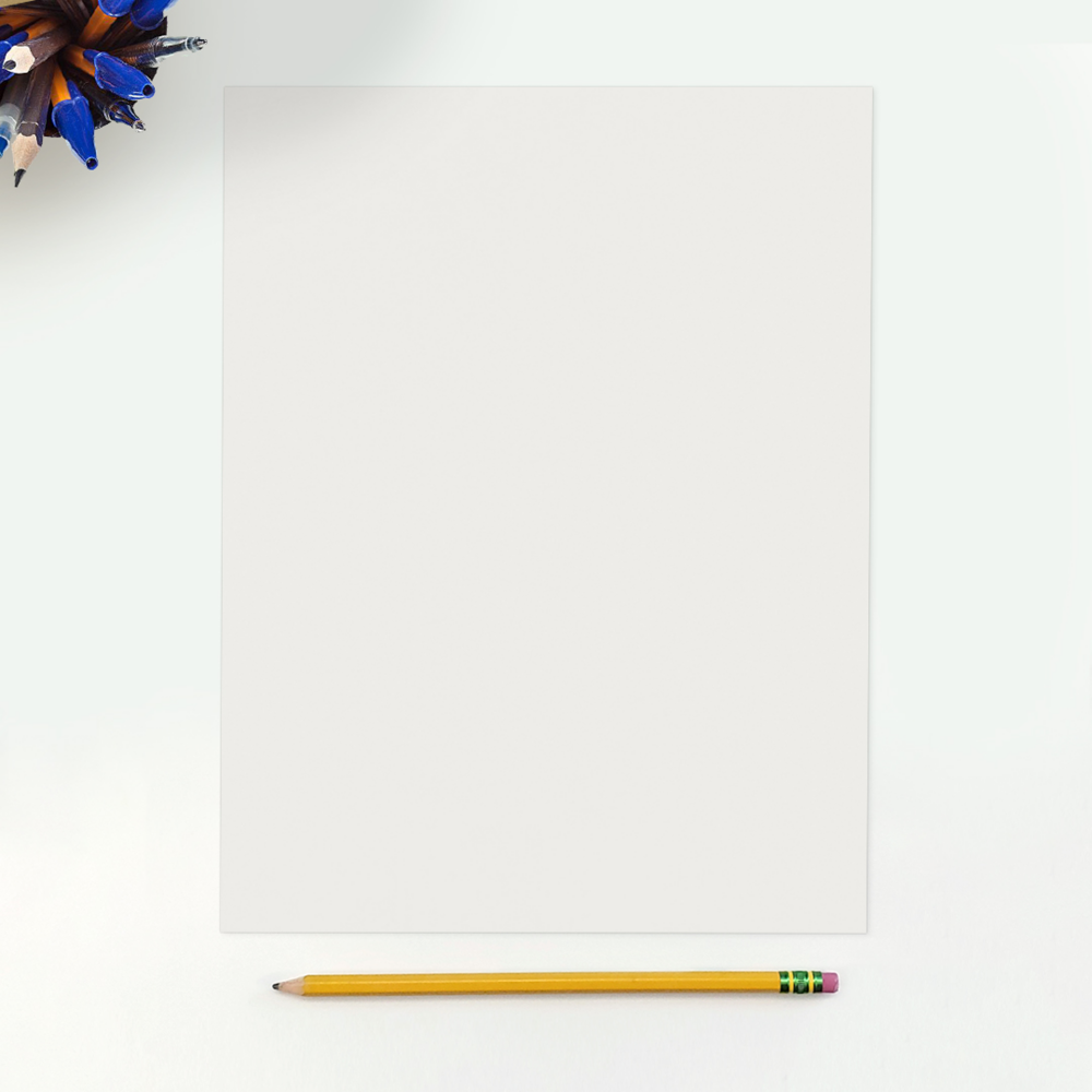 Natural White 100% Cotton 92lb 8 1/2 x 11 Cardstock