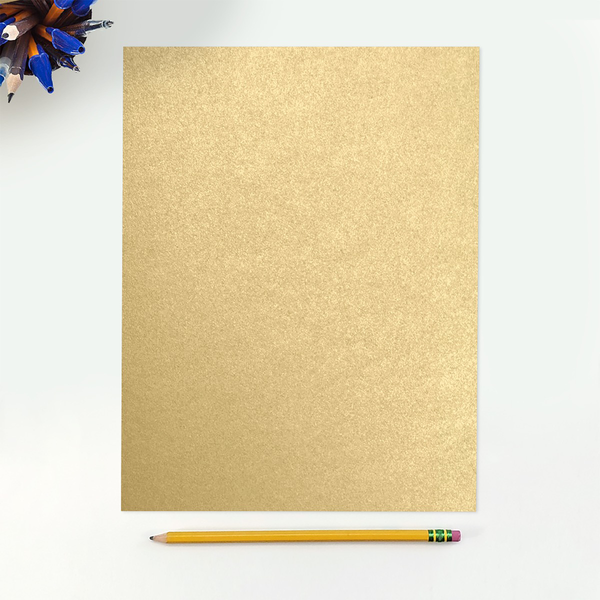 Light Gold Blonde Metallic 32lb 8 1/2 x 11 Paper