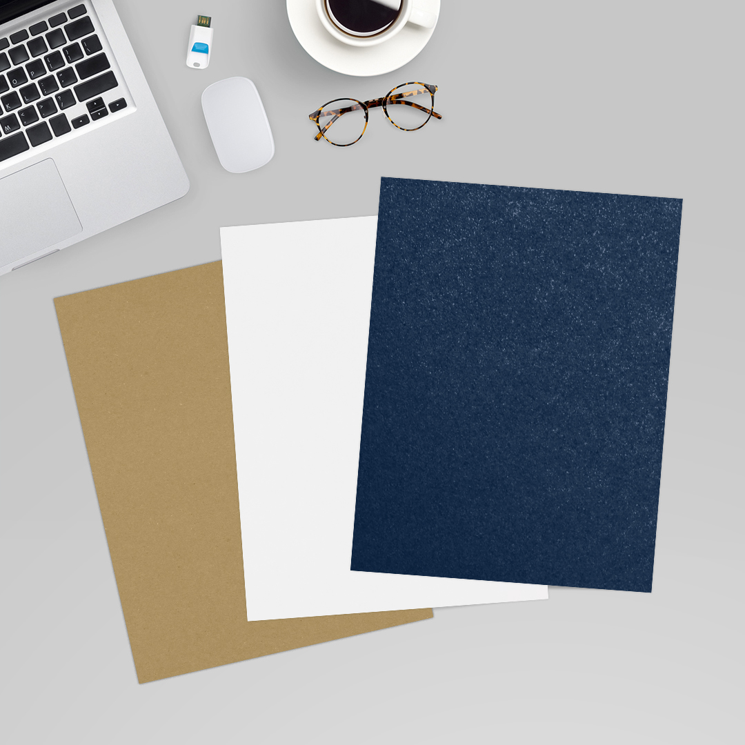 Lapis Navy Blue Metallic 32lb 8 1/2 x 11 Paper