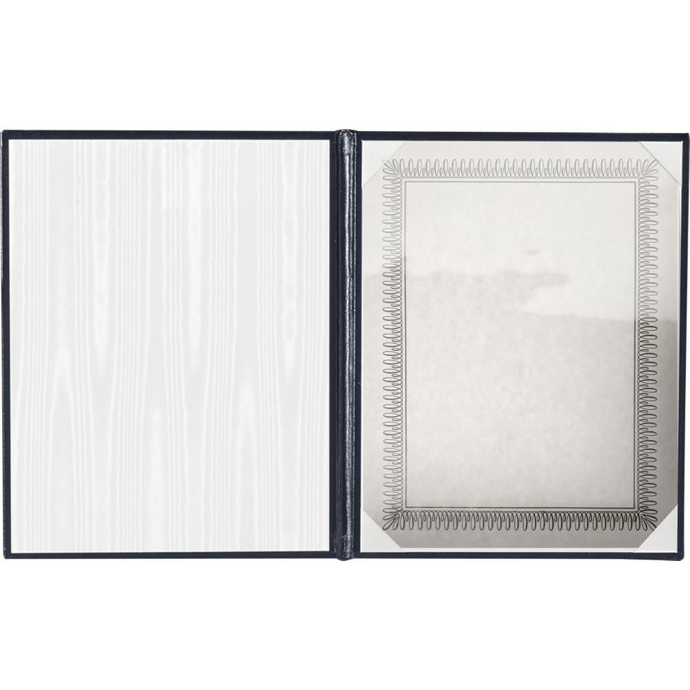 8 1/2 x 10 1/2 Landscape Padded Diploma Covers (Holds 8 x 10 Document) - Dark Blue