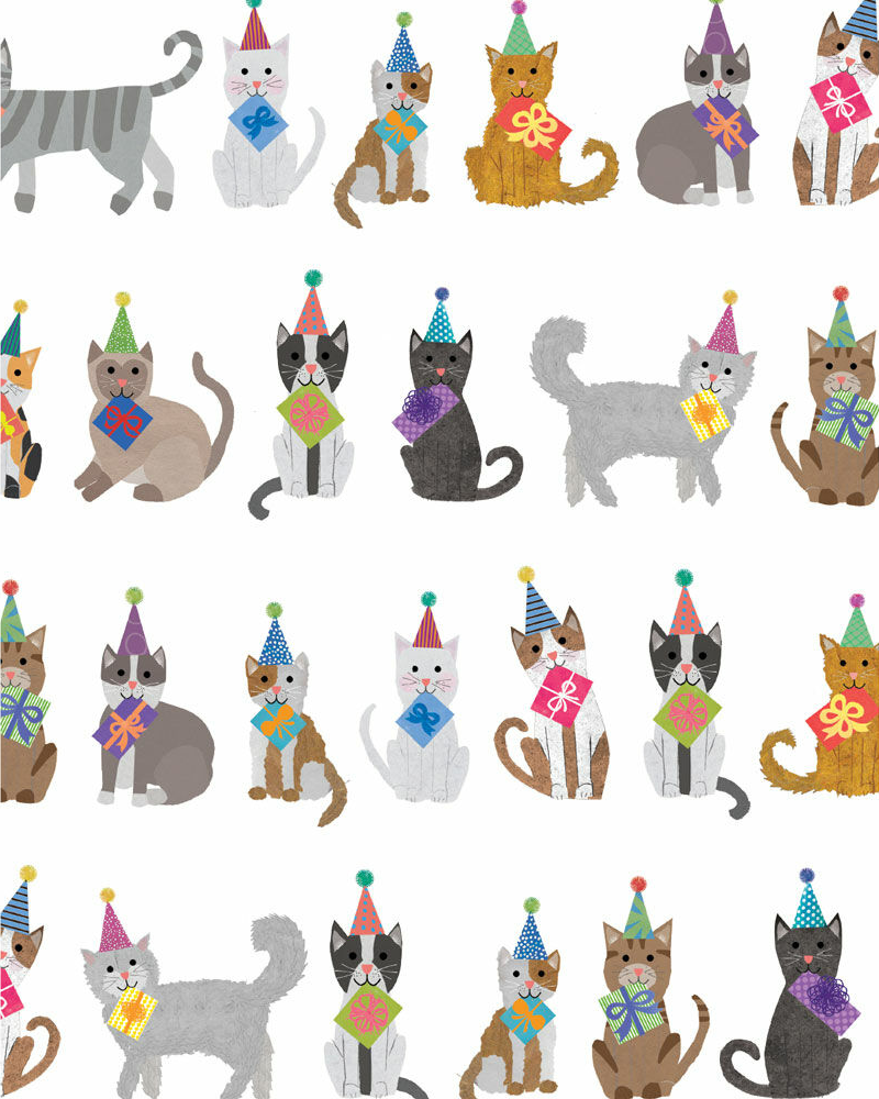 Party Cats Tissue Paper (20 x 30) - 4 Sheets