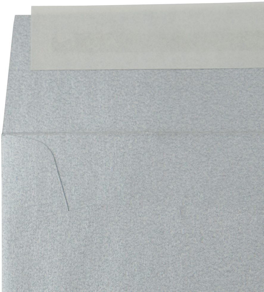Silver Metallic 32lb 3 1/4 x 3 1/4 Square Envelopes with Peel & Seal