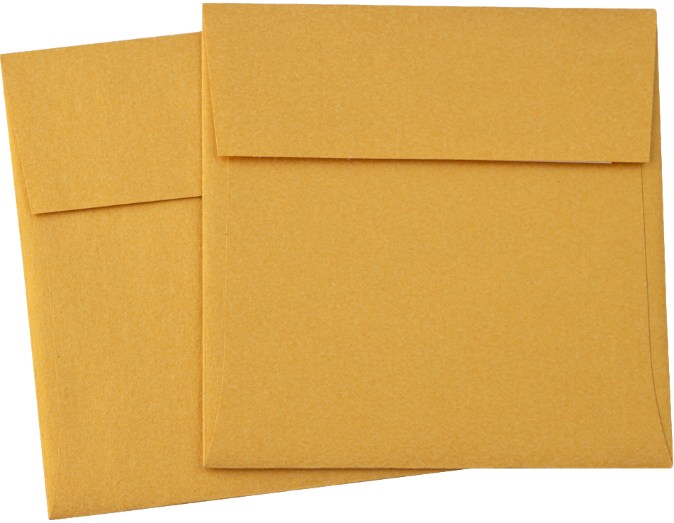 Gold Metallic 32lb 3 1/4 x 3 1/4 Square Envelopes with Peel & Seal