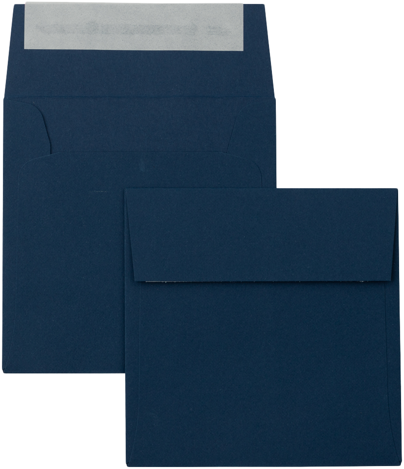 Navy Blue 32lb 3 1/4 x 3 1/4 Square Envelopes with Peel & Seal