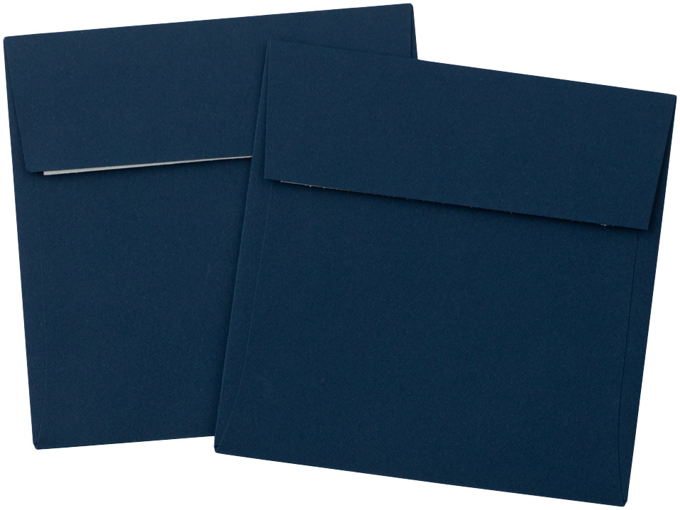 Navy Blue 32lb 3 1/4 x 3 1/4 Square Envelopes with Peel & Seal