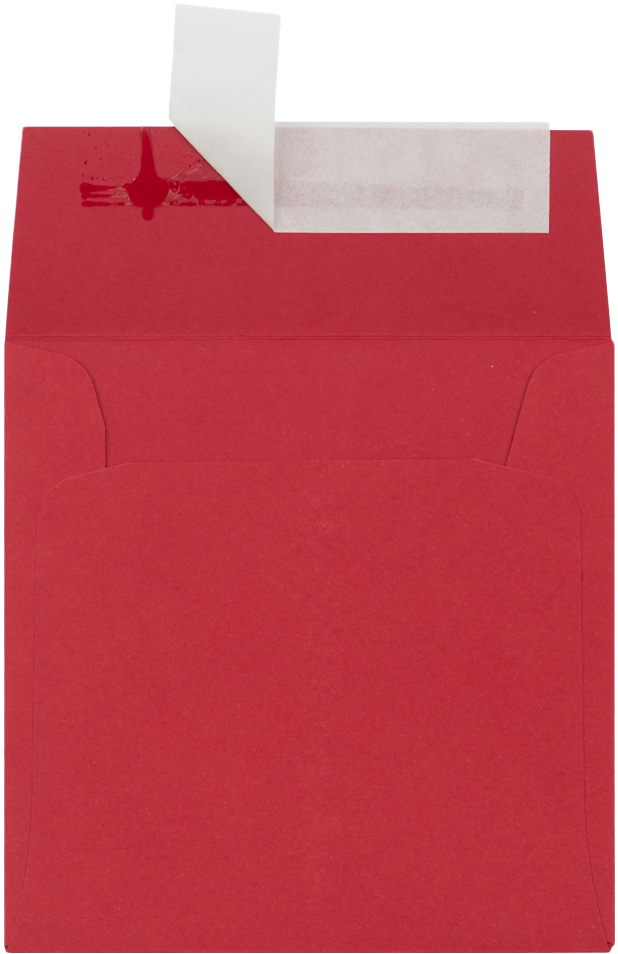 Red 32lb 3 1/4 x 3 1/4 Square Envelopes with Peel & Seal