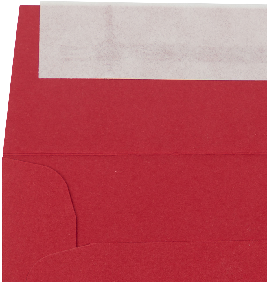 Red 32lb 3 1/4 x 3 1/4 Square Envelopes with Peel & Seal