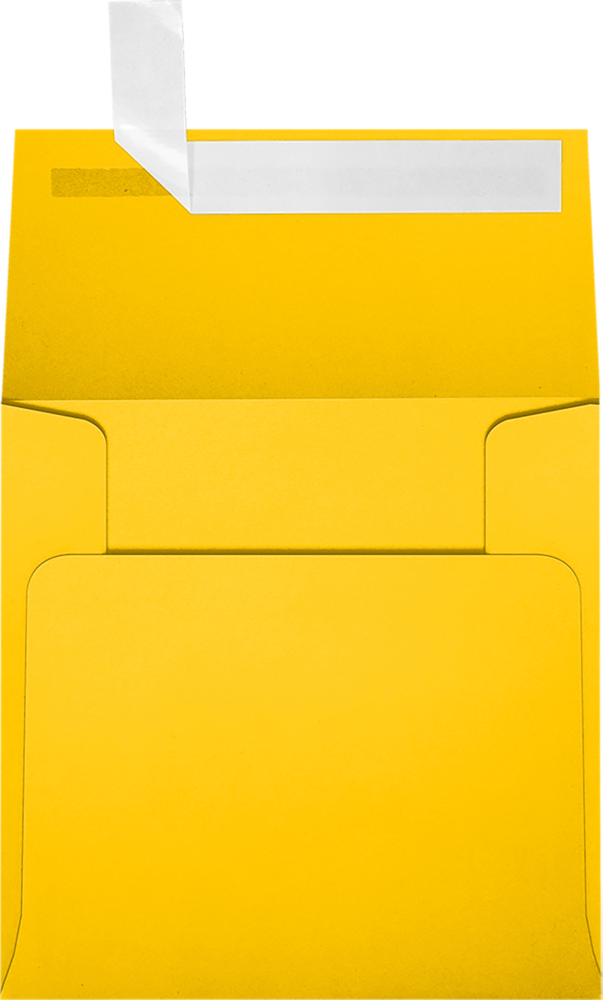 Sunflower Yellow 32lb 3 1/4 x 3 1/4 Square Envelopes with Peel & Seal