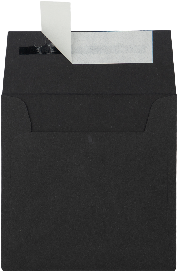 Smooth Midnight Black 32lb 3 1/4 x 3 1/4 Square Envelopes with Peel & Seal