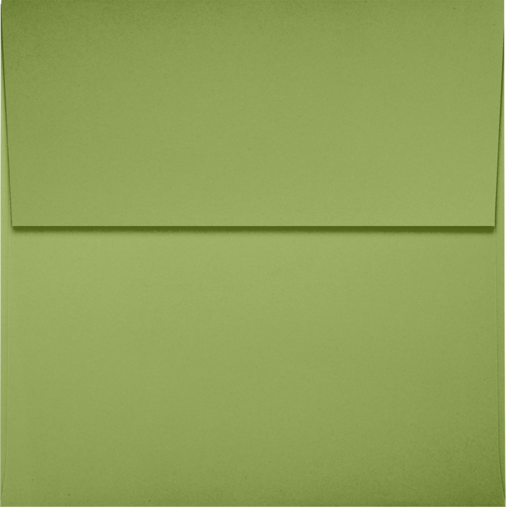 Olive Green 28lb 4 x 4 Square Envelopes with Peel & Seal