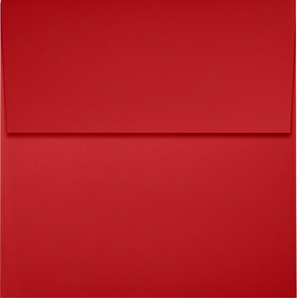 Red 32lb 4 x 4 Square Envelopes with Peel & Seal
