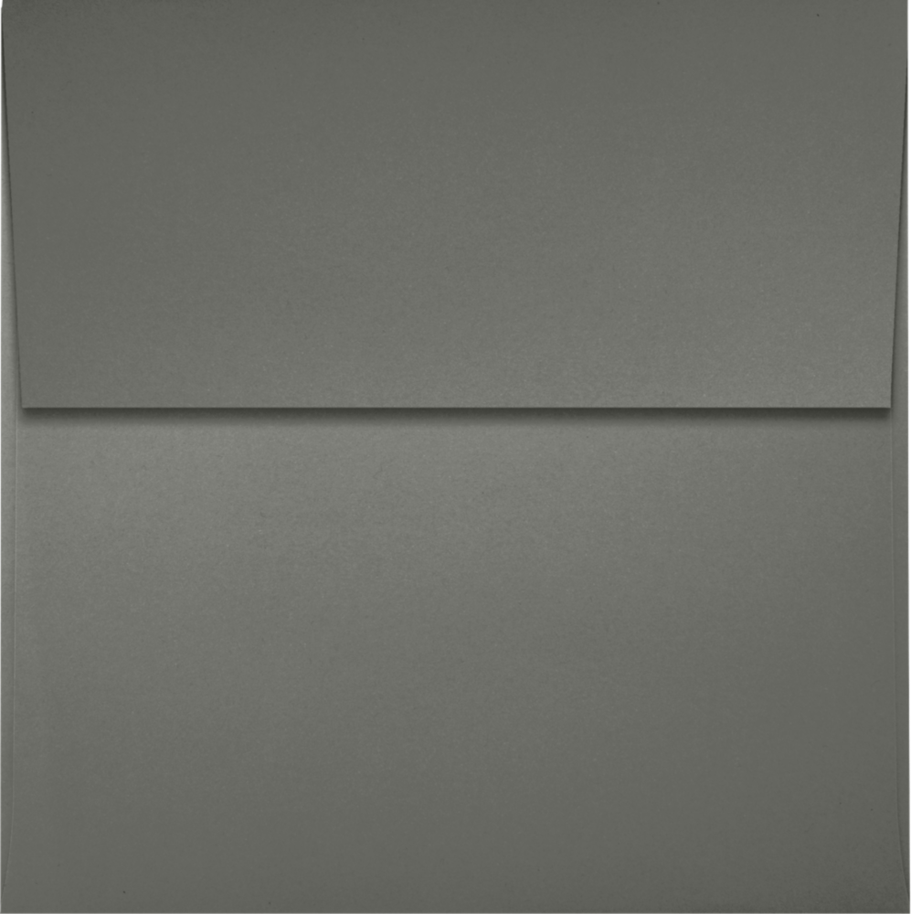 Dark Smoke Gray 32lb 4 x 4 Square Envelopes with Peel & Seal