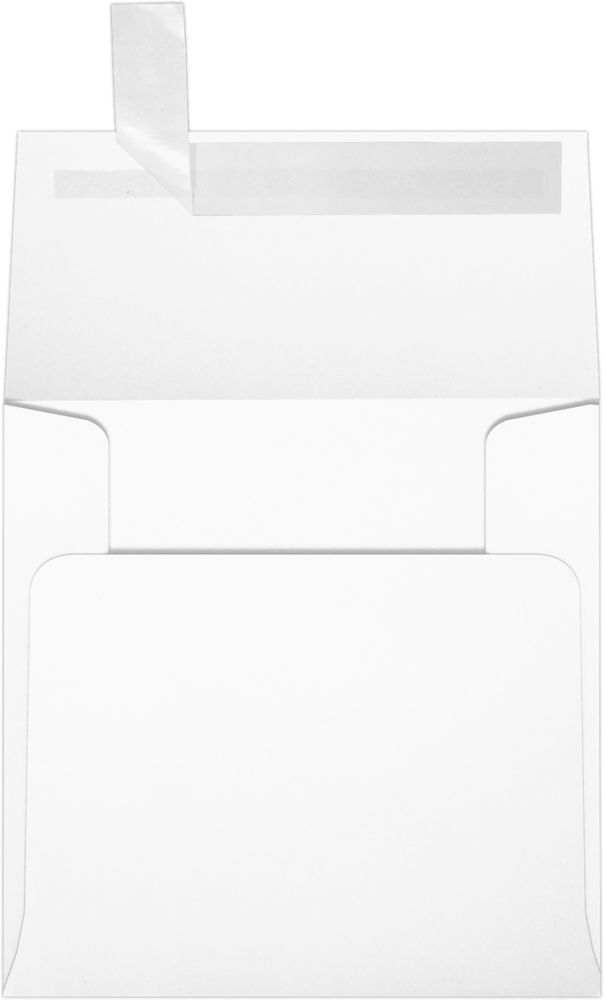 White Recycled 32lb 4 x 4 Square Envelopes with Peel & Seal