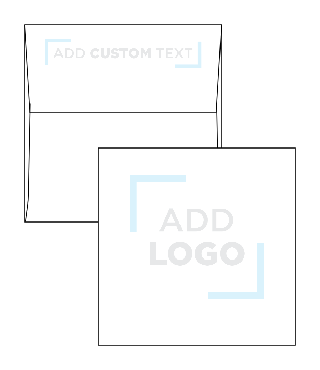 Black Linen 32lb 4 x 4 Square Envelopes with Peel & Seal
