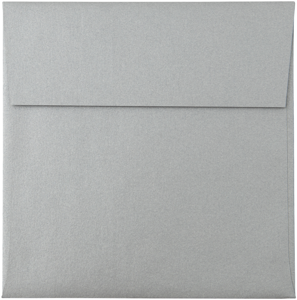 Silver Metallic 32lb 5 x 5 Square Envelopes with Peel & Seal