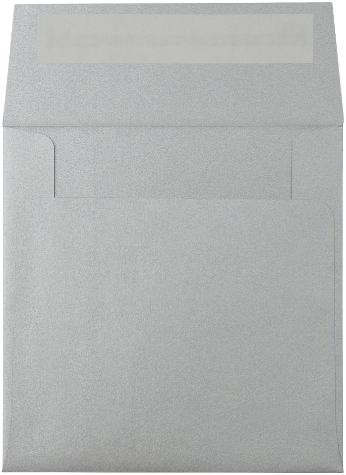 Silver Metallic 32lb 5 x 5 Square Envelopes with Peel & Seal