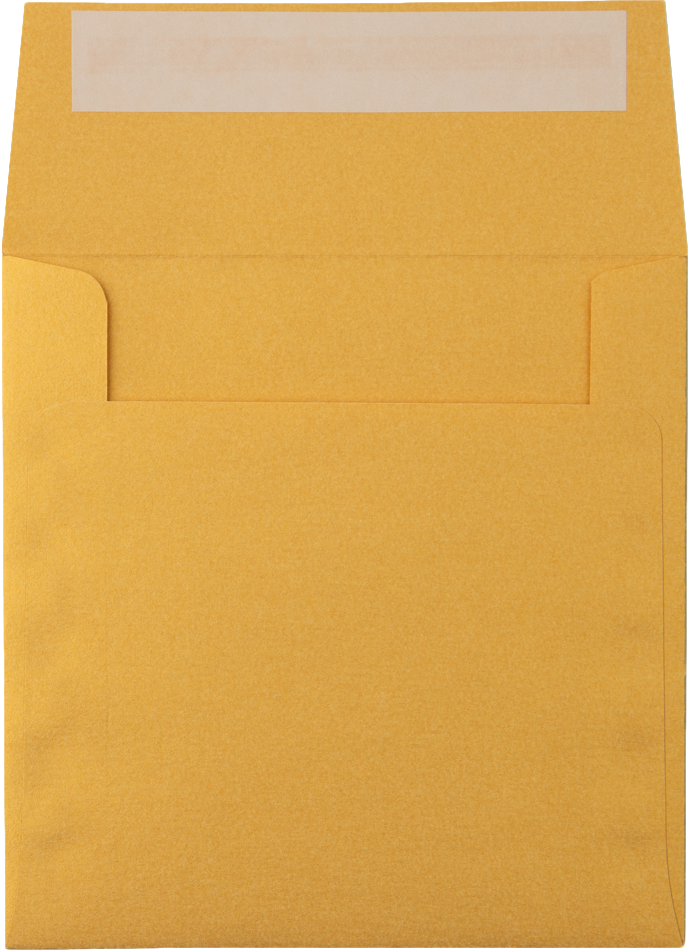Gold Metallic 32lb 5 x 5 Square Envelopes with Peel & Seal