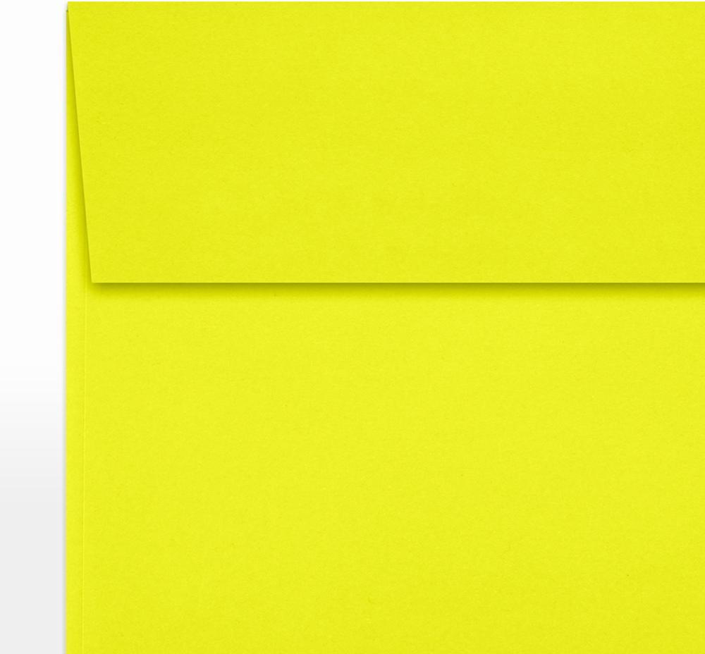 Citrus Yellow 32lb 5 x 5 Square Envelopes with Peel & Seal