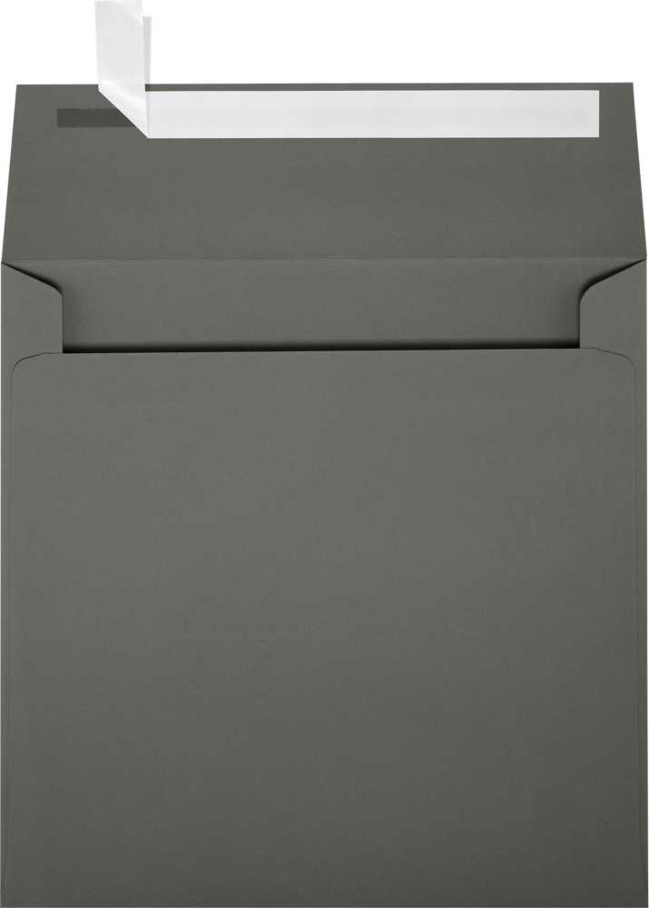Dark Smoke Gray 32lb 5 x 5 Square Envelopes with Peel & Seal