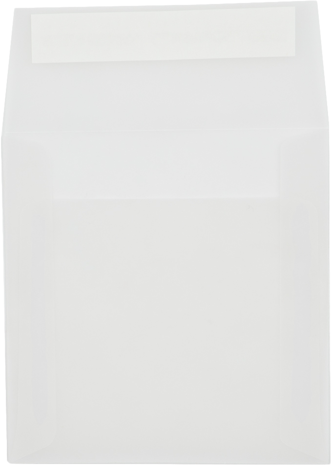 Clear Translucent 30lb 5 x 5 Square Envelopes with Peel & Seal