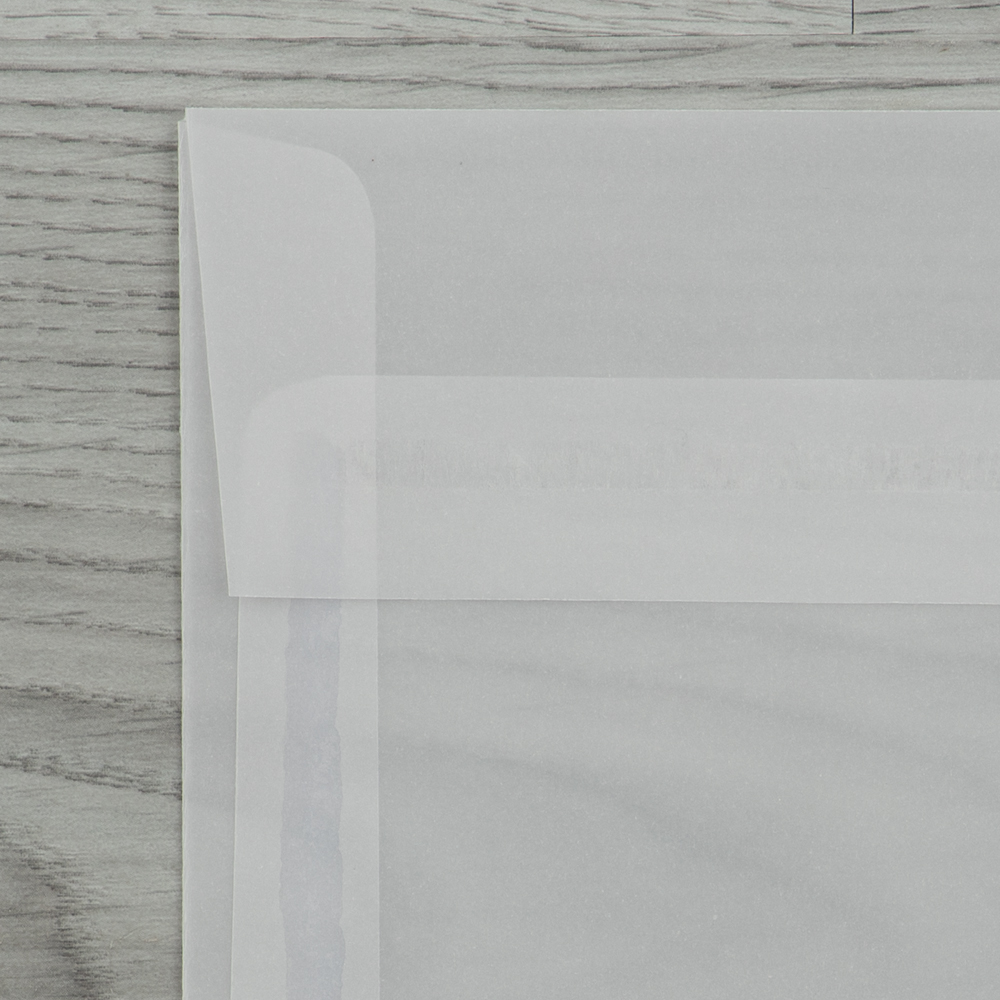 Clear Translucent 30lb 5 x 5 Square Envelopes with Peel & Seal