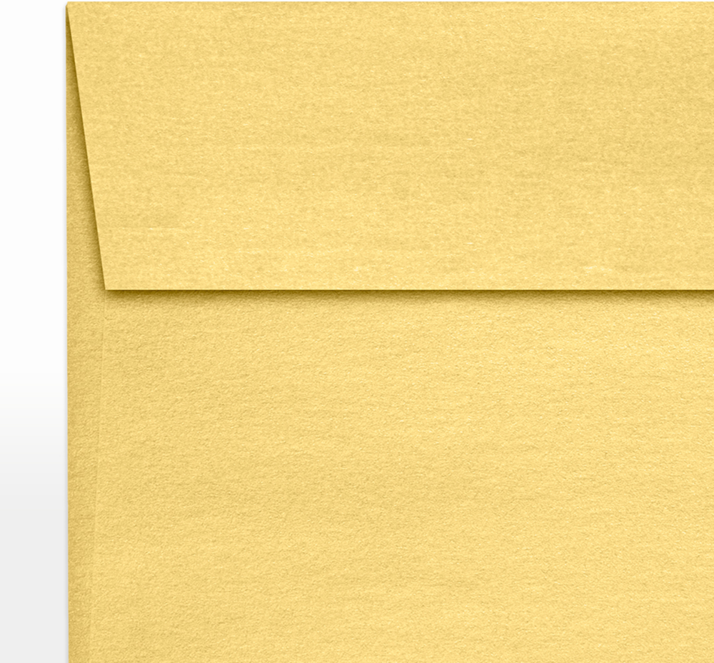 Gold Metallic 32lb 5 1/2 x 5 1/2 Square Envelopes with Peel & Seal