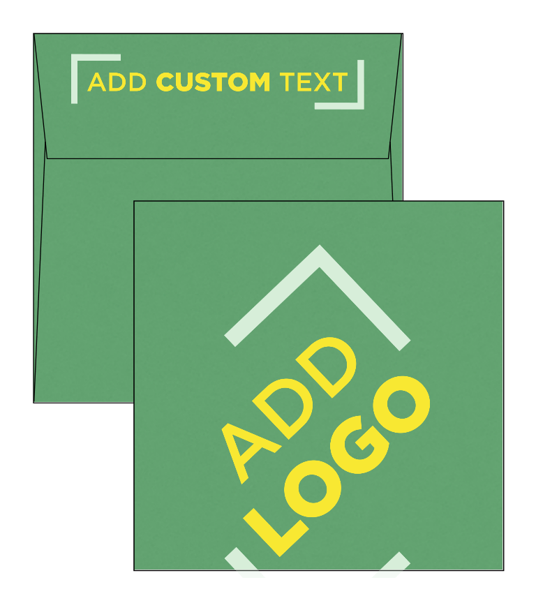 Holiday Green 32lb 5 1/2 x 5 1/2 Square Envelopes with Peel & Seal