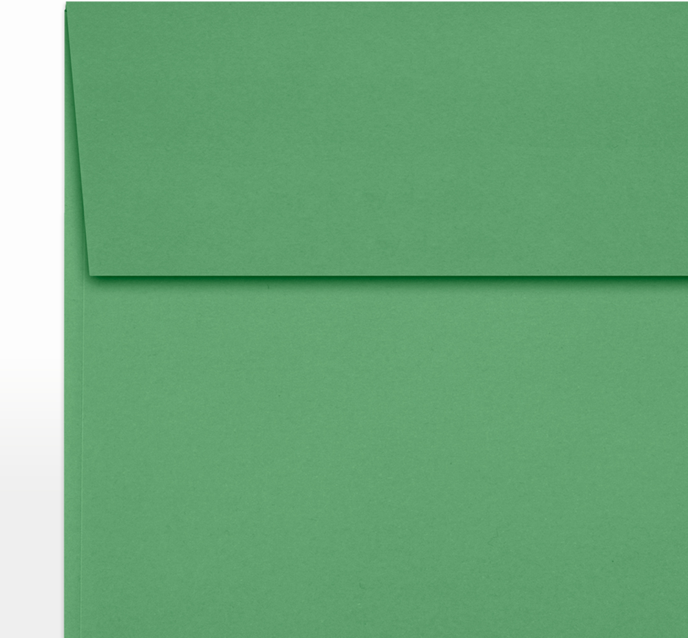 Holiday Green 32lb 5 1/2 x 5 1/2 Square Envelopes with Peel & Seal