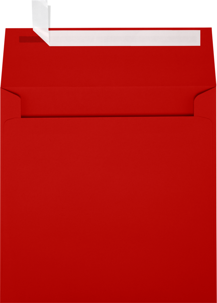Red 24lb 5 1/2 x 5 1/2 Square Envelopes with Peel & Seal