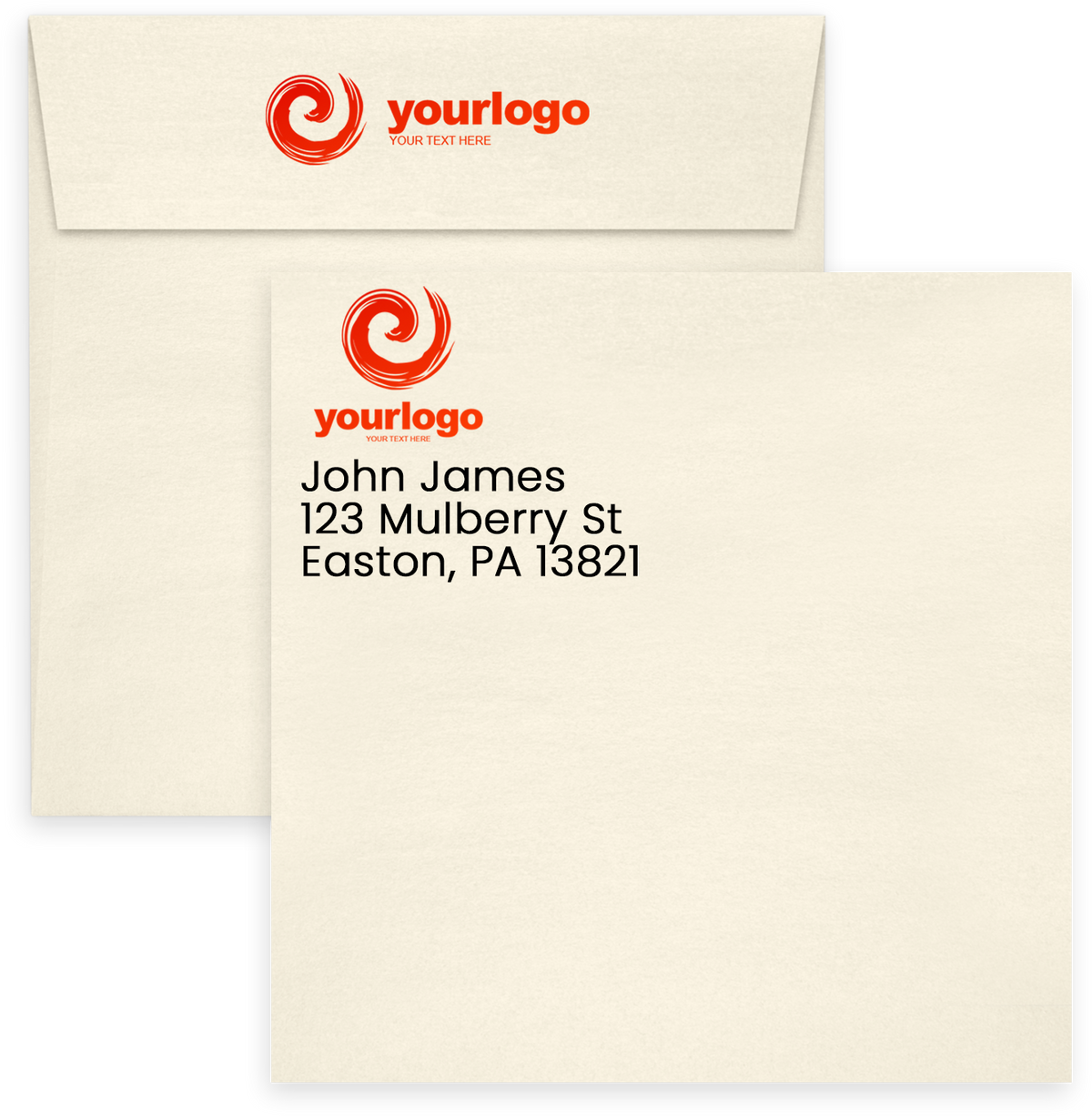 Champagne Ivory Metallic 32lb 5 1/2 x 5 1/2 Square Envelopes with Peel & Seal