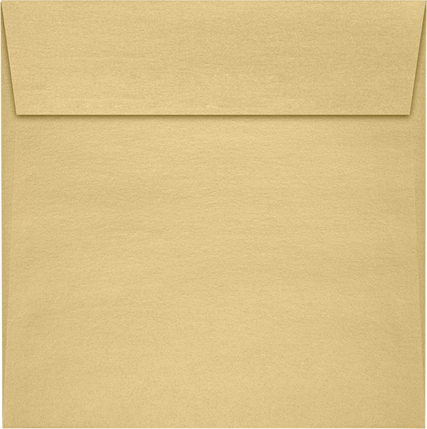 Light Gold Blonde Metallic 32lb 5 1/2 x 5 1/2 Square Envelopes with Peel & Seal