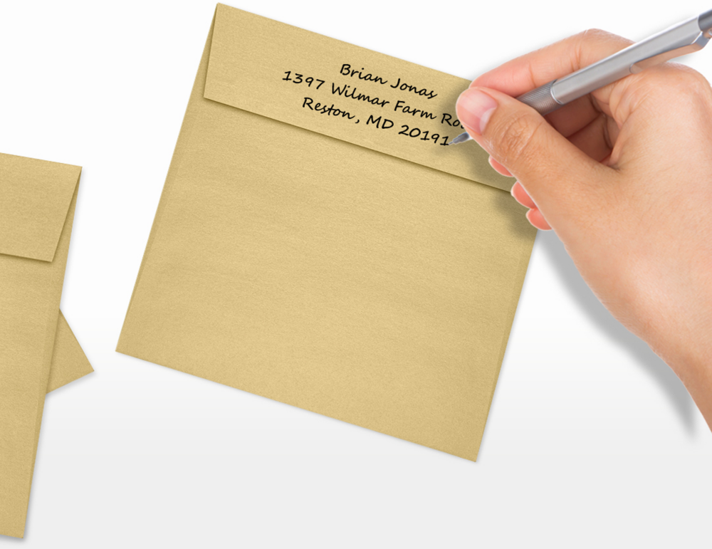 Light Gold Blonde Metallic 32lb 5 1/2 x 5 1/2 Square Envelopes with Peel & Seal