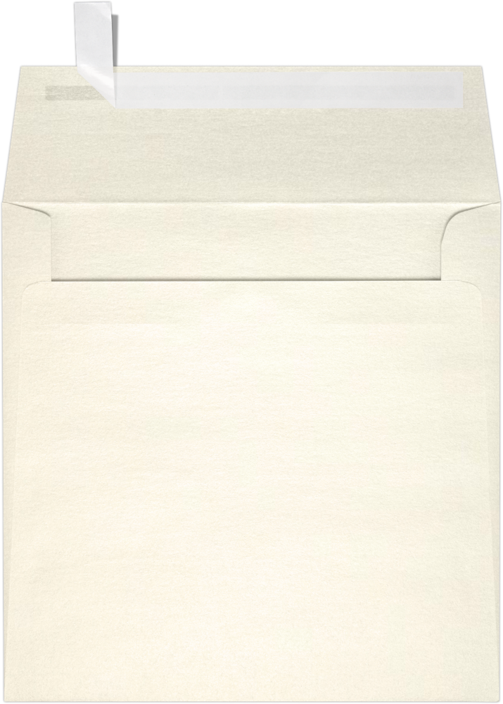 Champagne Ivory Metallic 32lb 5 1/2 x 5 1/2 Square Envelopes with Peel & Seal