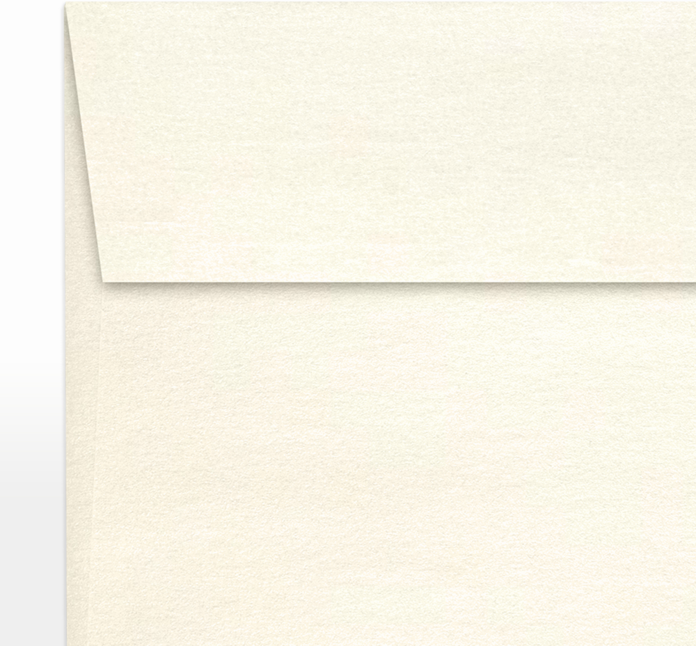 Champagne Ivory Metallic 32lb 5 1/2 x 5 1/2 Square Envelopes with Peel & Seal