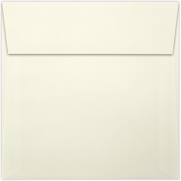 Natural Linen 32lb 5 1/2 x 5 1/2 Square Envelopes with Peel & Seal