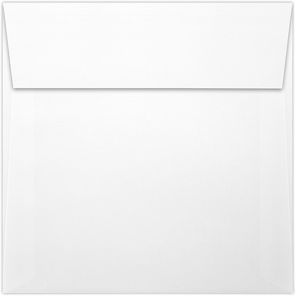White Linen 32lb 5 1/2 x 5 1/2 Square Envelopes with Peel & Seal