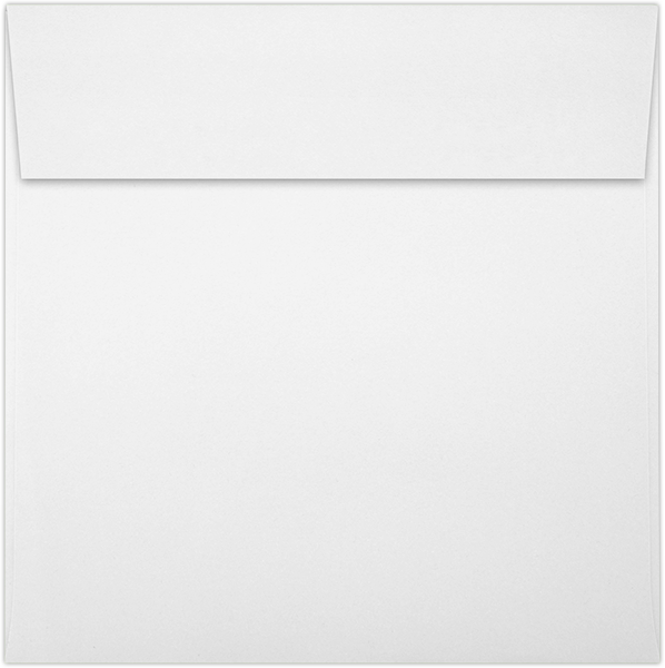 White Recycled 32lb 5 1/2 x 5 1/2 Square Envelopes with Peel & Seal