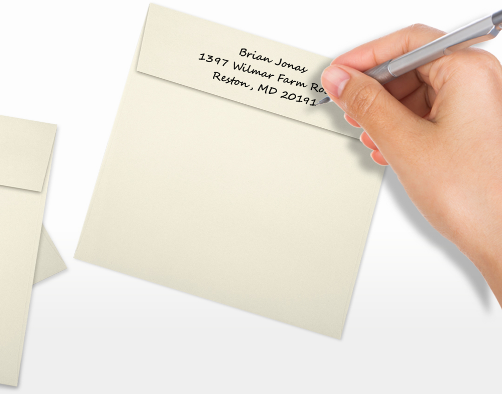 Natural 28lb Cougar 5 3/4 x 5 3/4 Square Premium Envelopes with Peel & Seal