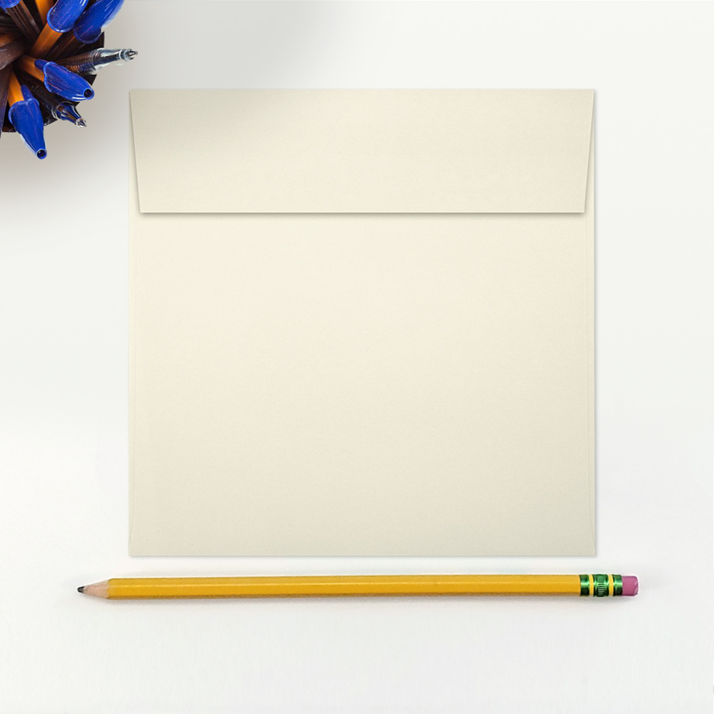 Natural 28lb Cougar 5 3/4 x 5 3/4 Square Premium Envelopes with Peel & Seal