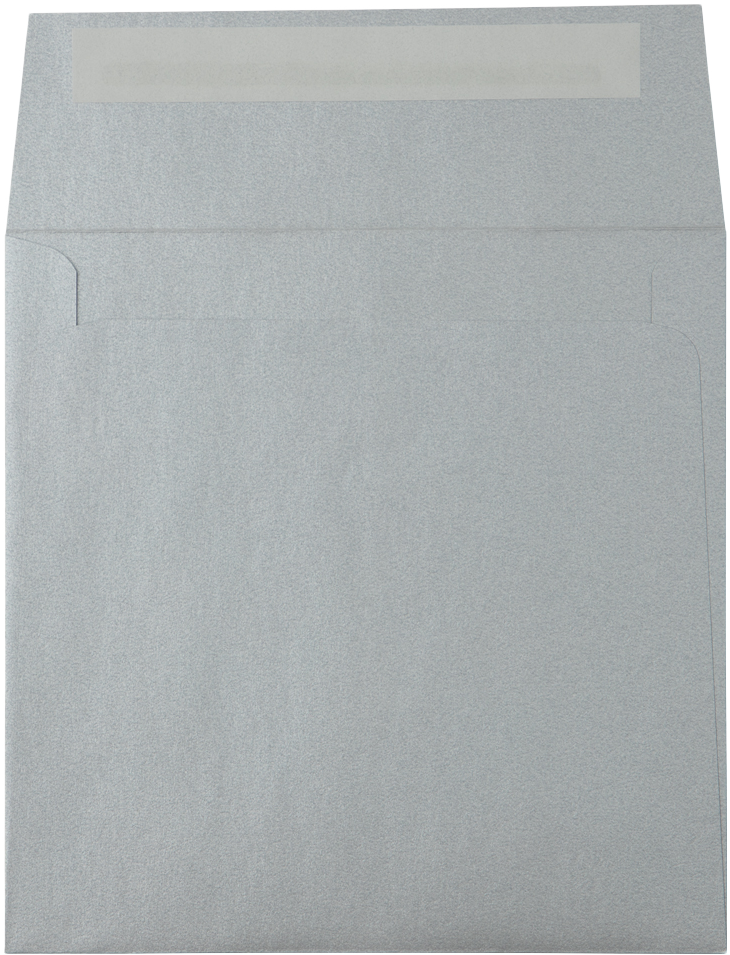Silver Metallic 32lb 5 3/4 x 5 3/4 Square Envelopes with Peel & Seal