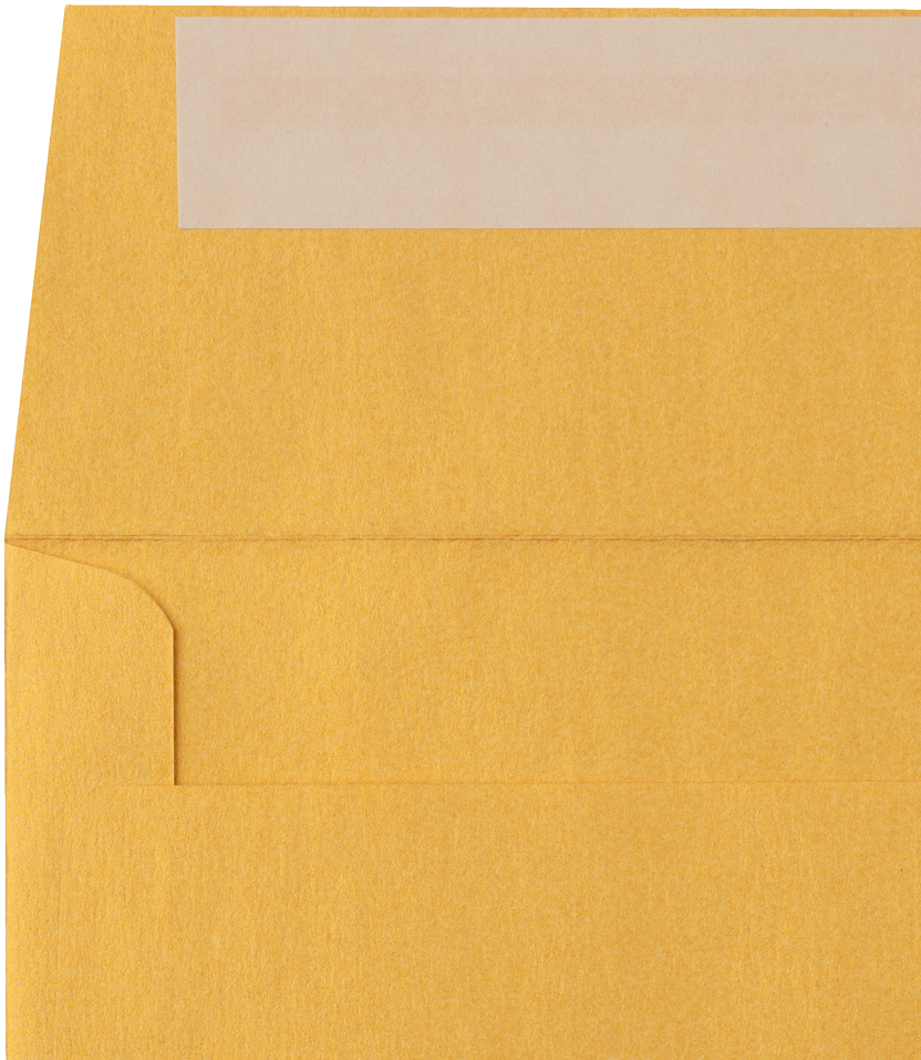 Gold Metallic 32lb 5 3/4 x 5 3/4 Square Envelopes with Peel & Seal
