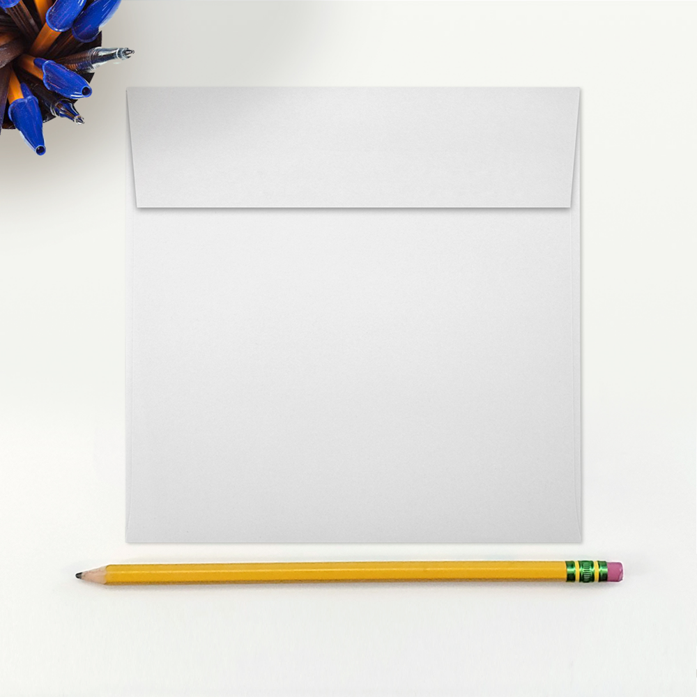 White 28lb 5 3/4 x 5 3/4 Square Envelopes with Peel & Seal