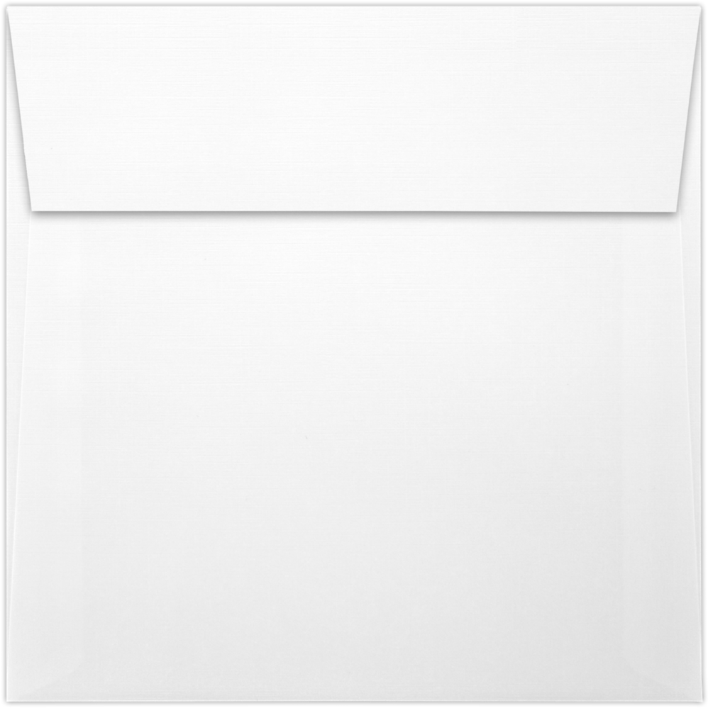 White Linen 32lb 5 3/4 x 5 3/4 Square Envelopes with Peel & Seal