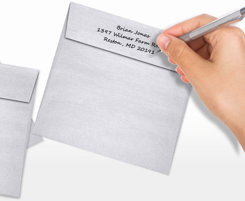 Silver Metallic 32lb 6 x 6 Square Envelopes with Peel & Seal