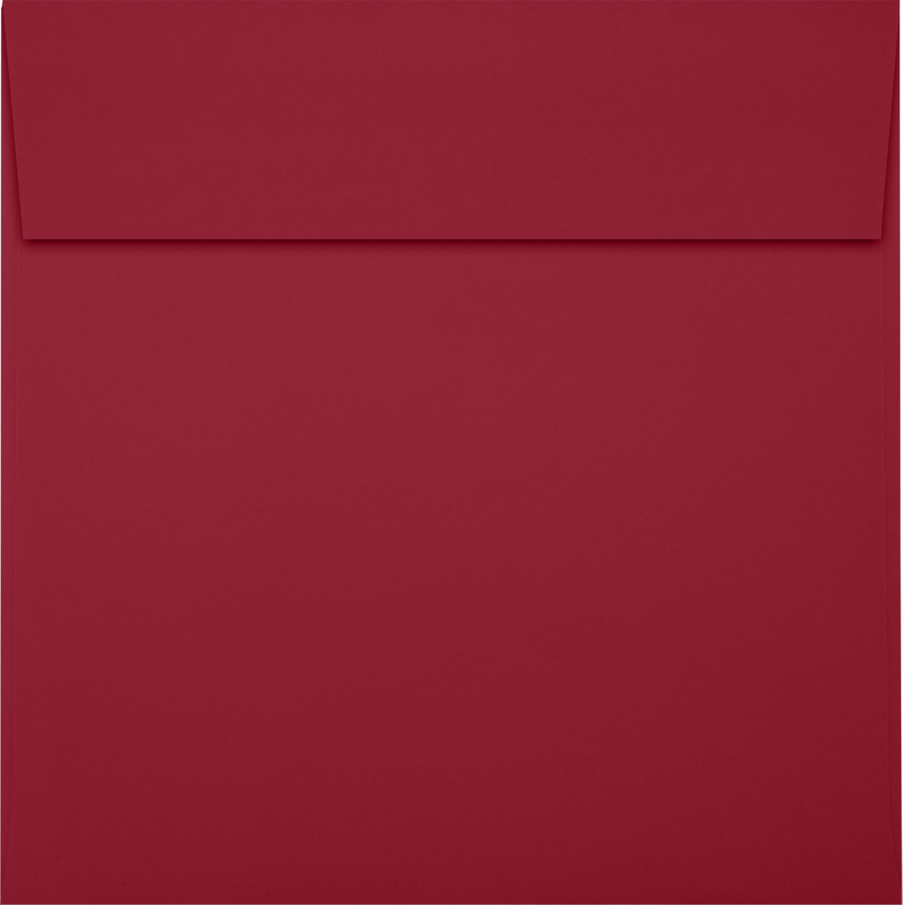 Garnet Dark Red 32lb 6 x 6 Square Envelopes with Peel & Seal