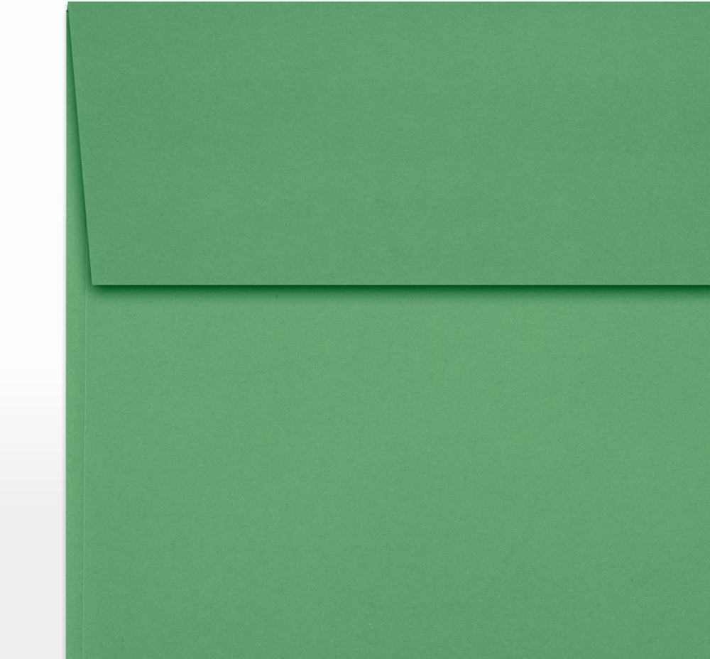 Holiday Green 32lb 6 x 6 Square Envelopes with Peel & Seal